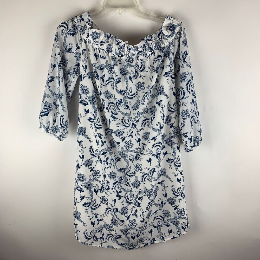 Banana Republic Womens Size 6 Womens Floral Dress Elastic Off Shoulder